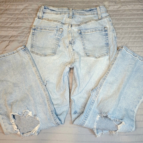 Women's Wild Fable, High Rise, Distressed, Light Wash Denim Pants, Size … - Picture 13 of 16